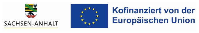 Land Sachsen-Anhalt und Emblem der Europäischen Union: Kofinanziert von der Europäischen Union